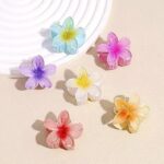 12pk Lei Plumeria Flower Hair Claw Elegant Headpiece