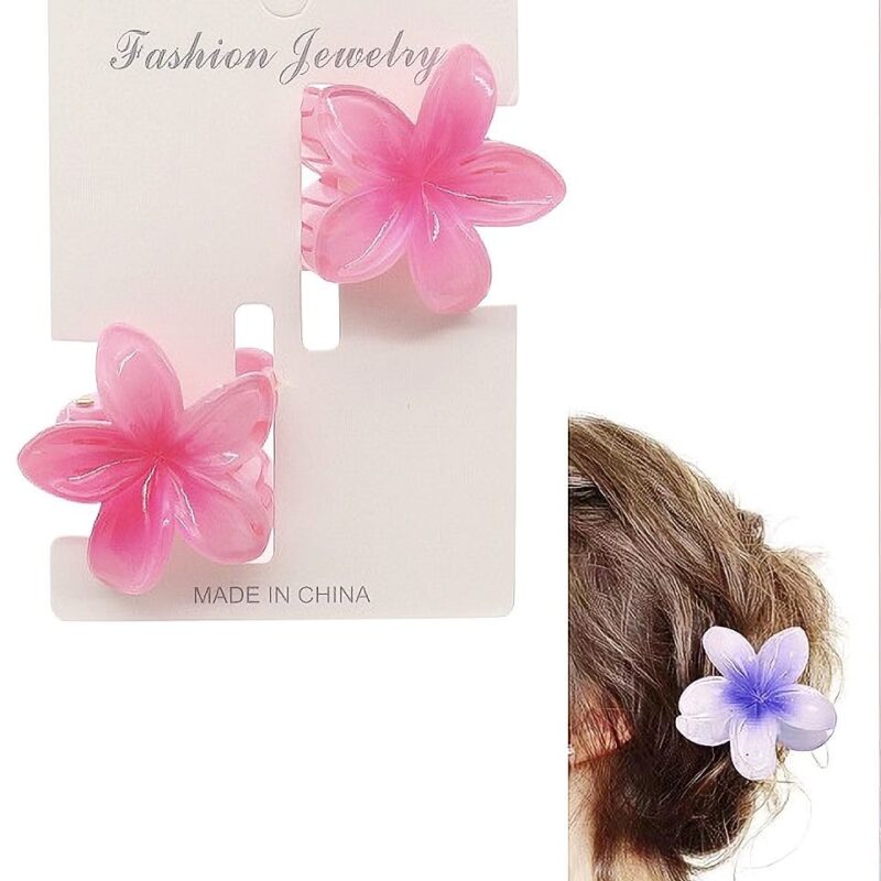 12pk Lei Plumeria Flower Hair Claw Elegant Headpiece