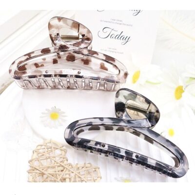 12pk Leopard Pattern Bow Shape Chic Hair Claws
