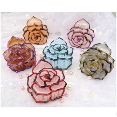 12pk Transparent Rose Chic Hair Claw Headpiece