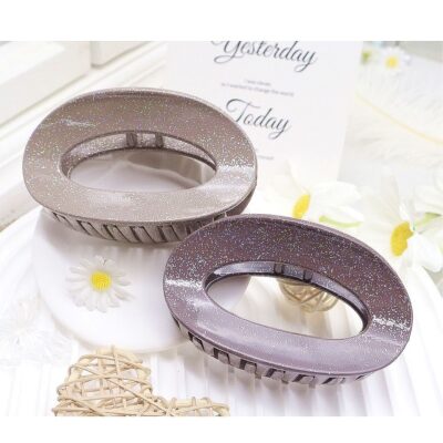 12pk Open Hole Oval Shape Chic Hair Claw