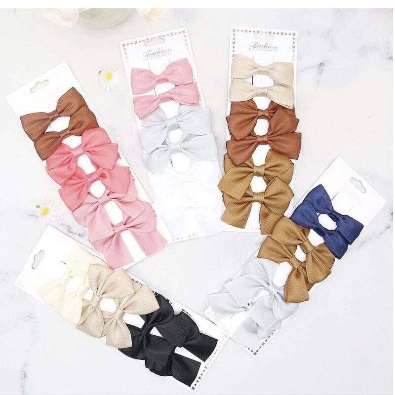 12pk Tiny Bow Set 6 Color Variations