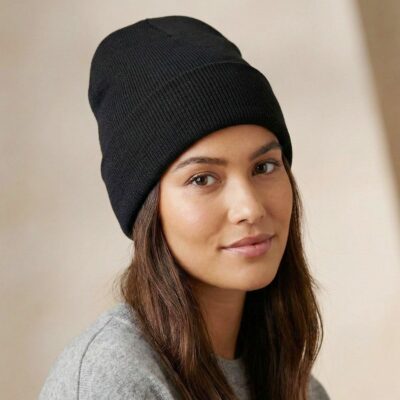 12pk Basic Beanie Solid Bkack Color Cozy Warm Hat