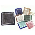 ASP1077 12pk Chain Pattern Silky Feel Satin Square Bandanas