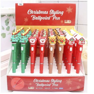 48pk Christmas Santa light up Pens Goodie Bags