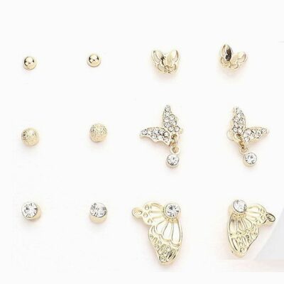 12pk Bee Series Rhinestone Bling Studs
