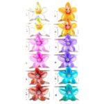 H1577 12pk Plumeria Flower Shiny Gloosy Hair Claw Clip