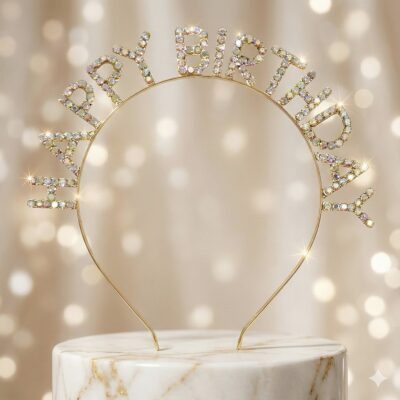 HAPPY BIRTHDAY Bling Rhinestone Headband