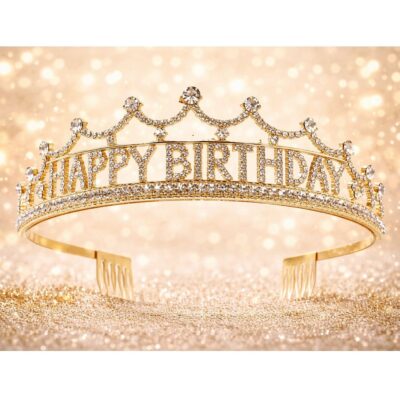HAPPY BIRTHDAY Bling Rhinestone Tiara