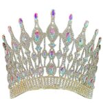 HT956GAB High Top Brilliant Marquise Queen Pageant Crown Tiara