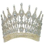 HT956GCR-1 High Top Brilliant Marquise Queen Pageant Crown Tiara