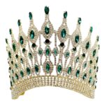 HT956GGR High Top Brilliant Marquise Queen Pageant Crown Tiara