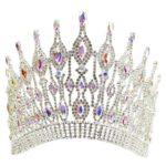 HT956SAB High Top Brilliant Marquise Queen Pageant Crown Tiara
