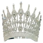 HT956SCR_1 High Top Brilliant Marquise Queen Pageant Crown Tiara