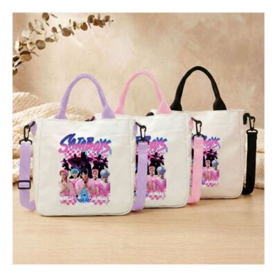 Kpop Boys Graphic Mini Crossbody Canvas Tote Strap