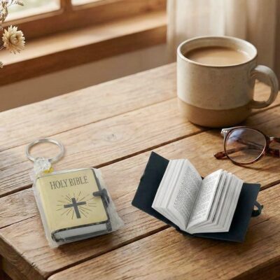12pk Tiny Holy Bible Key Chain