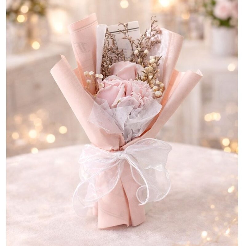 Mini Soap Flower Bouquet Valentine Mix Rose Flower