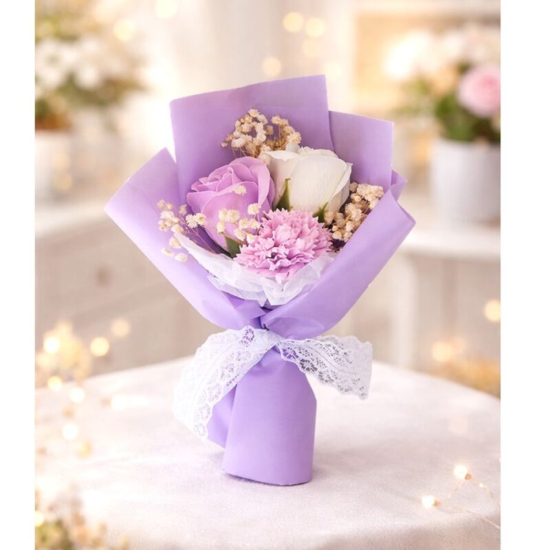 Mini Soap Flower Bouquet Valentine Mix Rose Flower
