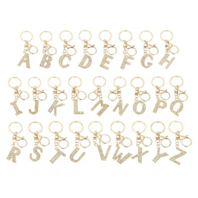 Bling Initial Alphabet Key Chain Bag Charm
