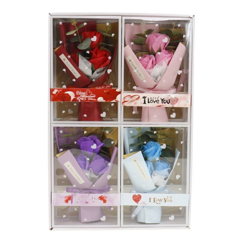 4pk Artificial Rose Bouquet – Valentine Mothers Day 10