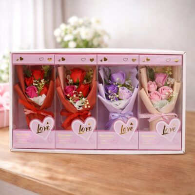 4pk Artificial Rose Bouquet – Valentine Mothers Day 12