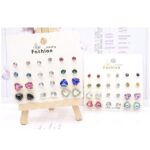 12pk Heart Circle Theme Dozen Stud Sets