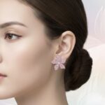 12pk Halo Rhinestone Flower Stud Earrings