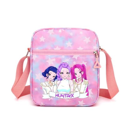 Kpop Girls Cartoon Print Crossbody Bag Pink