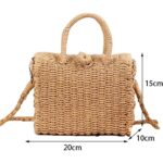 Handwoven Rattan Crossbody Bag with Top Handle
