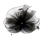 FF912BK Mesh Flower Fascinator Kentucky Derby Teaparty Tulle Elegant Chic