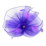 FF912PP Mesh Flower Fascinator Kentucky Derby Teaparty Tulle Elegant Chic