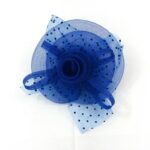 FF914RBLUE_c51d3156-576f-4f81-94b1-e5adcc5ac261 Mesh Flower Fascinator Kentucky Derby Teaparty Tulle Polka Dot Chic