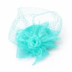 FF917AQ Mesh Flower Fascinator Kentucky Derby Teaparty Tulle Veil Chic