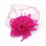 FF917FU Mesh Flower Fascinator Kentucky Derby Teaparty Tulle Veil Chic