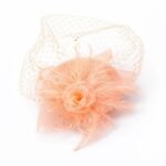 FF917PH Mesh Flower Fascinator Kentucky Derby Teaparty Tulle Veil Chic