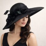 FF923 Mesh Flower Bow Kentucky Derby Teaparty Tulle Oversized Hat
