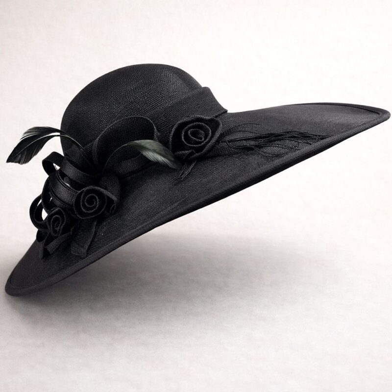 Mesh Flower Bow Kentucky Derby Teaparty Tulle Oversized Hat