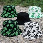 12pk Reversible Leaf Print Bucket Hat Assorted Colors