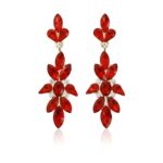 Marquise Teardrop Crystal Casting Dangle Earrings