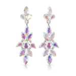 Marquise Teardrop Crystal Casting Dangle Earrings