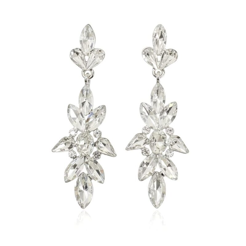 Marquise Teardrop Crystal Casting Dangle Earrings
