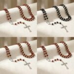 12pk Wooden Guadalupe Mary Cross Rosary Mix