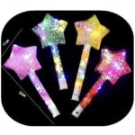 12PK LED Star Shape Glow Wand Light Stick Party Festival