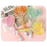 12PK LED Heart Shape Glow Wand Light Stick Party Festival