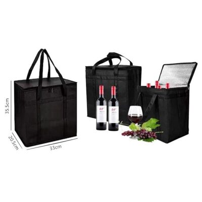Insulated Cooler Tote Bag for Groceries Wine Travel