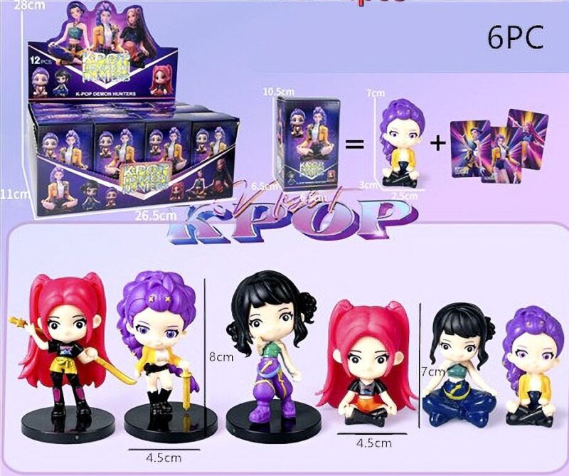 6PK K-Pop Anime Style Figure Set Collectible Toy