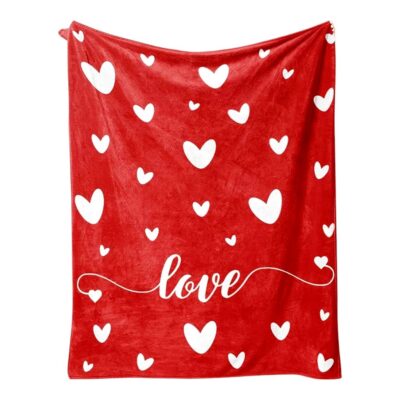 Lovely Heart Love Red Oversize Blanket