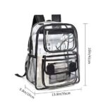 Large Clear Backpack for School Travel and Stadium Events