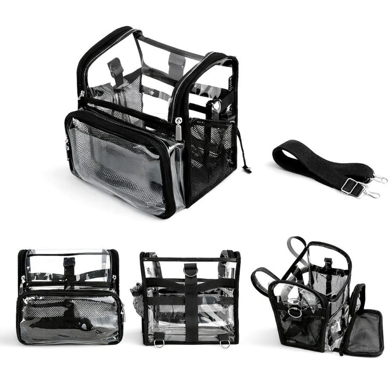 Clear Mesh Travel Organizer Bag Multi Cosmetic Storage