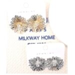 12pk High Polish Casting Flower Butterfly Wire Gold Silver Stud Earrings